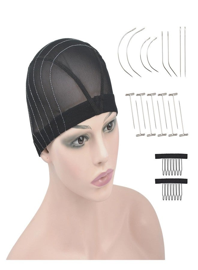 YTBYT Mesh Dome Caps Wig Cap with Guideline Map for Wig Making Stretchable Wig Caps for Beginners Making Wigs (4x4 S) - Image 1